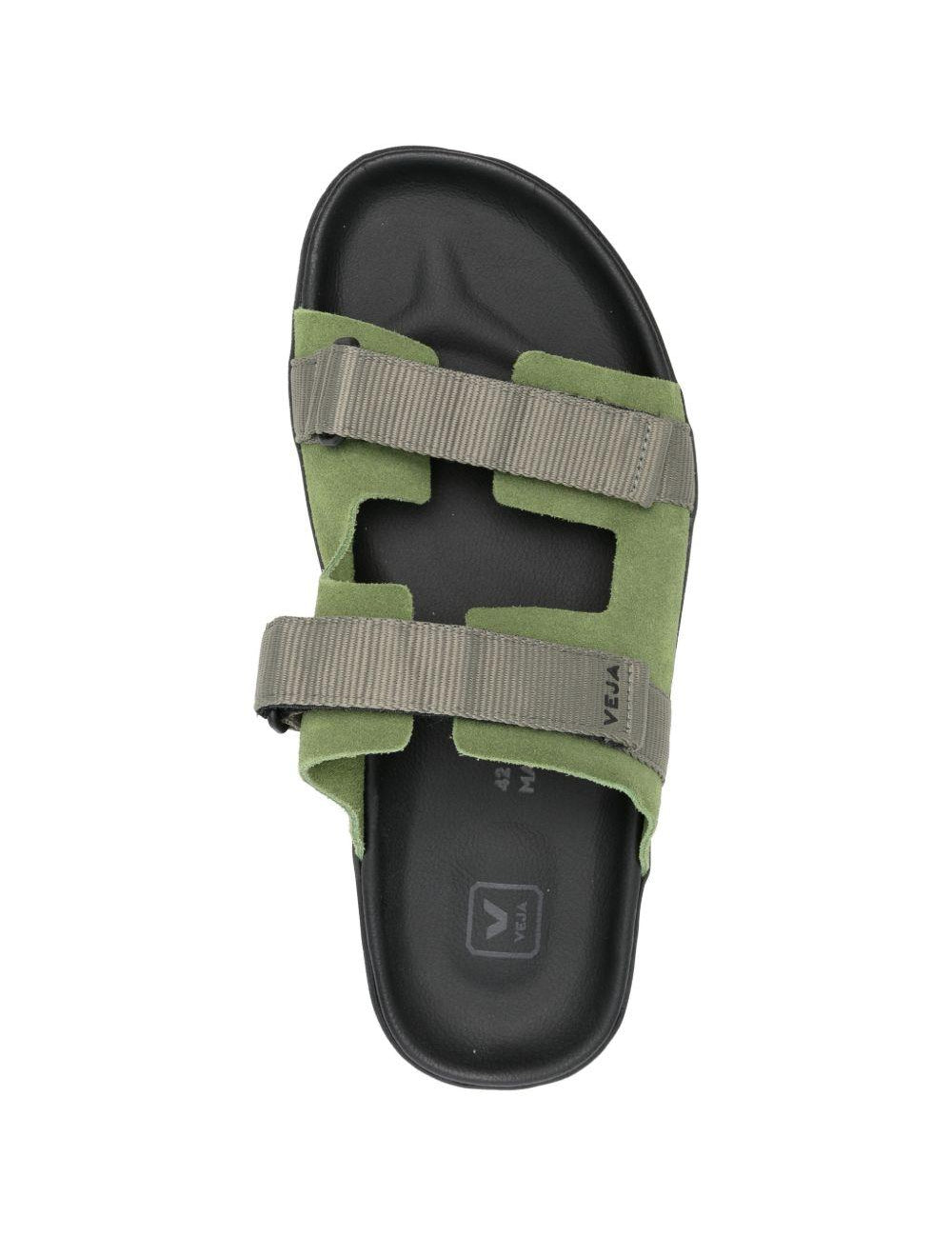 Ciabatte in camoscio in nero Veja - uomo 