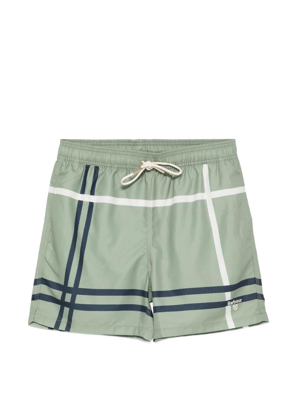 Costume da bagno con coulisse in verde Barbour - uomo 