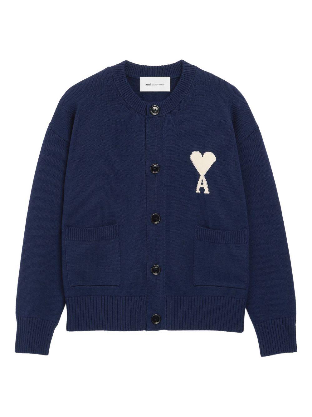 Cardigan ami de coeur in blu Ami paris - unisex 