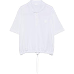 Polo con coulisse in bianco Moncler - donna 