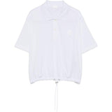 Polo con coulisse in bianco Moncler - donna 