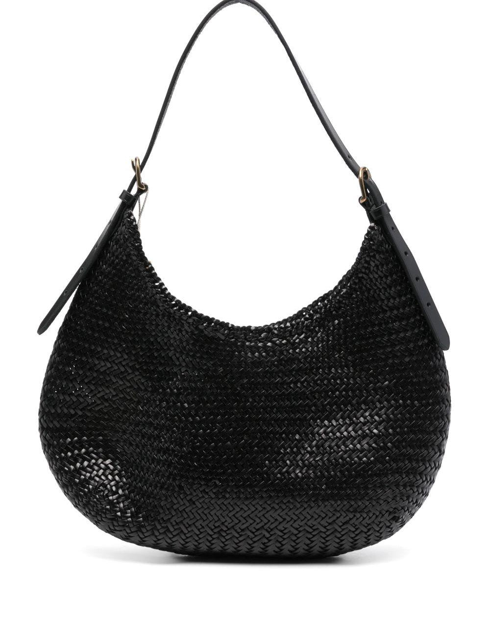 Borsa a spalla Luna Mezza in nero Dragon Diffusion - donna 