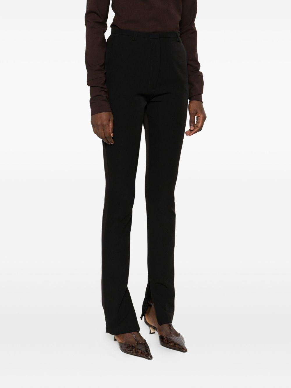 Pantaloni a gamba dritta con spacchi  in nero The latest - donna 