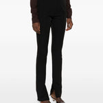 Pantaloni a gamba dritta con spacchi  in nero The latest - donna 