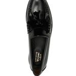 Mocassini in pelle con suola piatta in nero Gh bass - uomo 