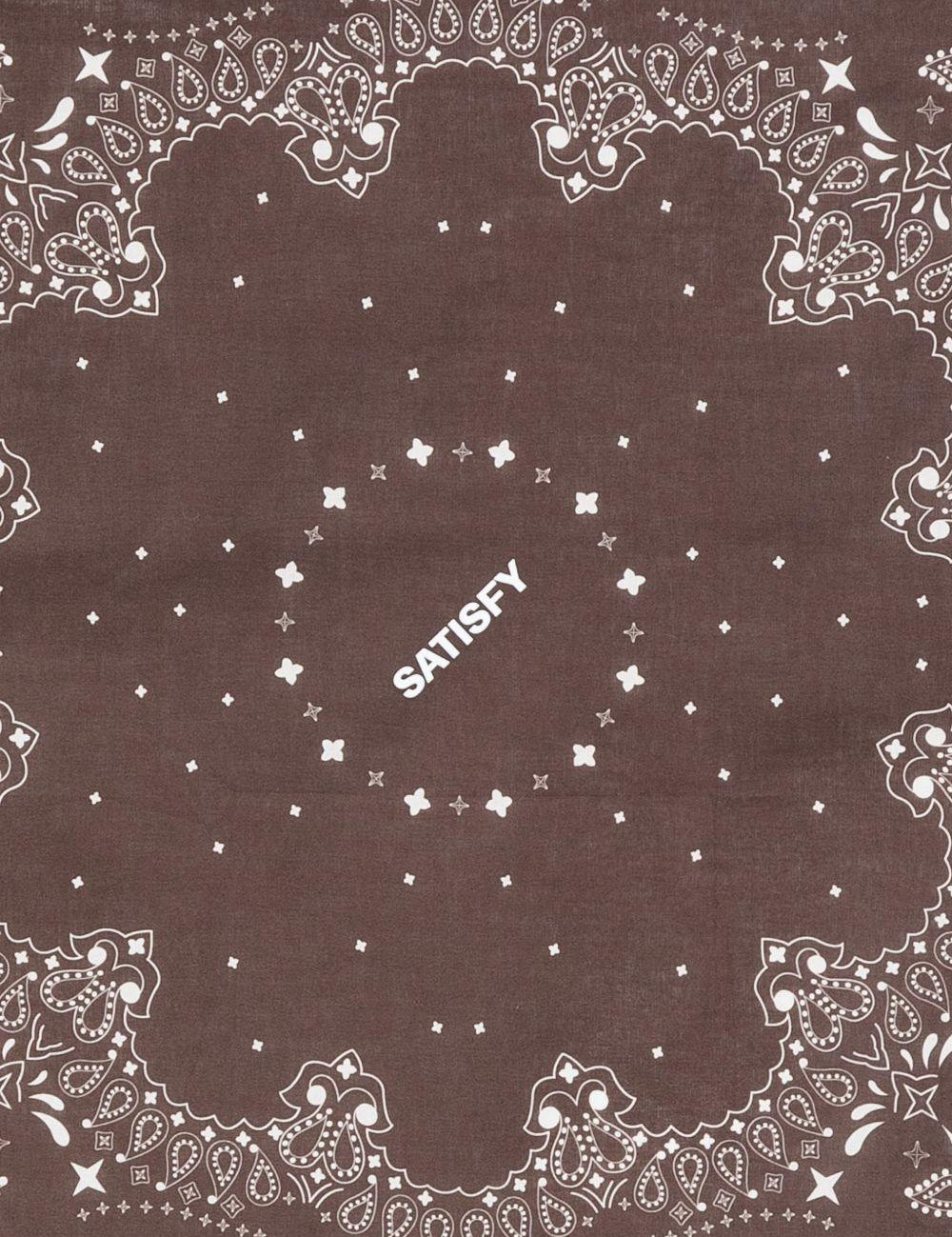 Bandana SoftCell con stampa paisley in marrone 