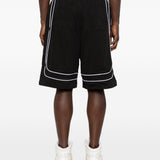 Pantaloncini a righe con coulisse in nero Rhude - uomo 