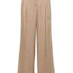 Pantaloni a gamba larga in beige - donna 