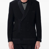 Blazer doppiopetto in nero Junya Watanabe - uomo 