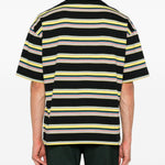 T-shirt a righe in cotone multicolore 