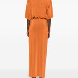 Abito drappeggiato con cut-out di Anja in arancione The andamane - donna 