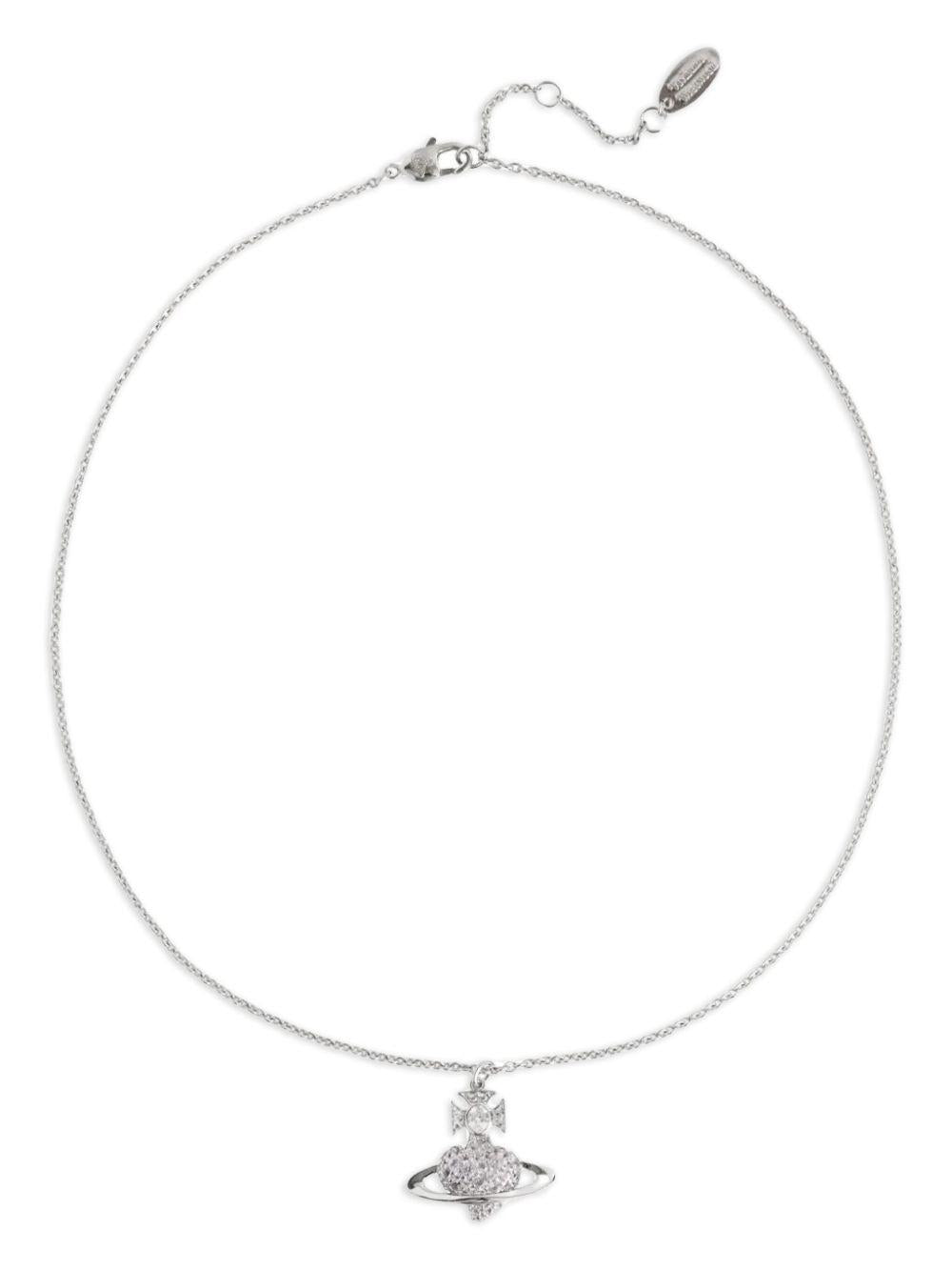 Collana con logo Orb ecristalli Agnatha color argento 