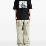 T-shirt con stampa in nero Rick owens drkshdw - uomo 