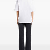 Polo con logo in bianco Courrèges - donna 
