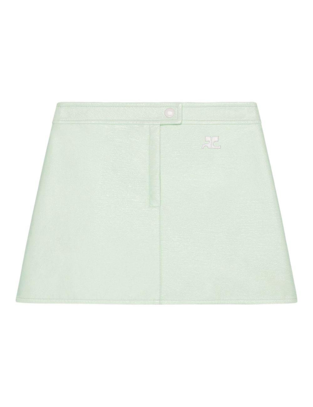 Minigonna Reedition con logo in verde Courrèges - donna 