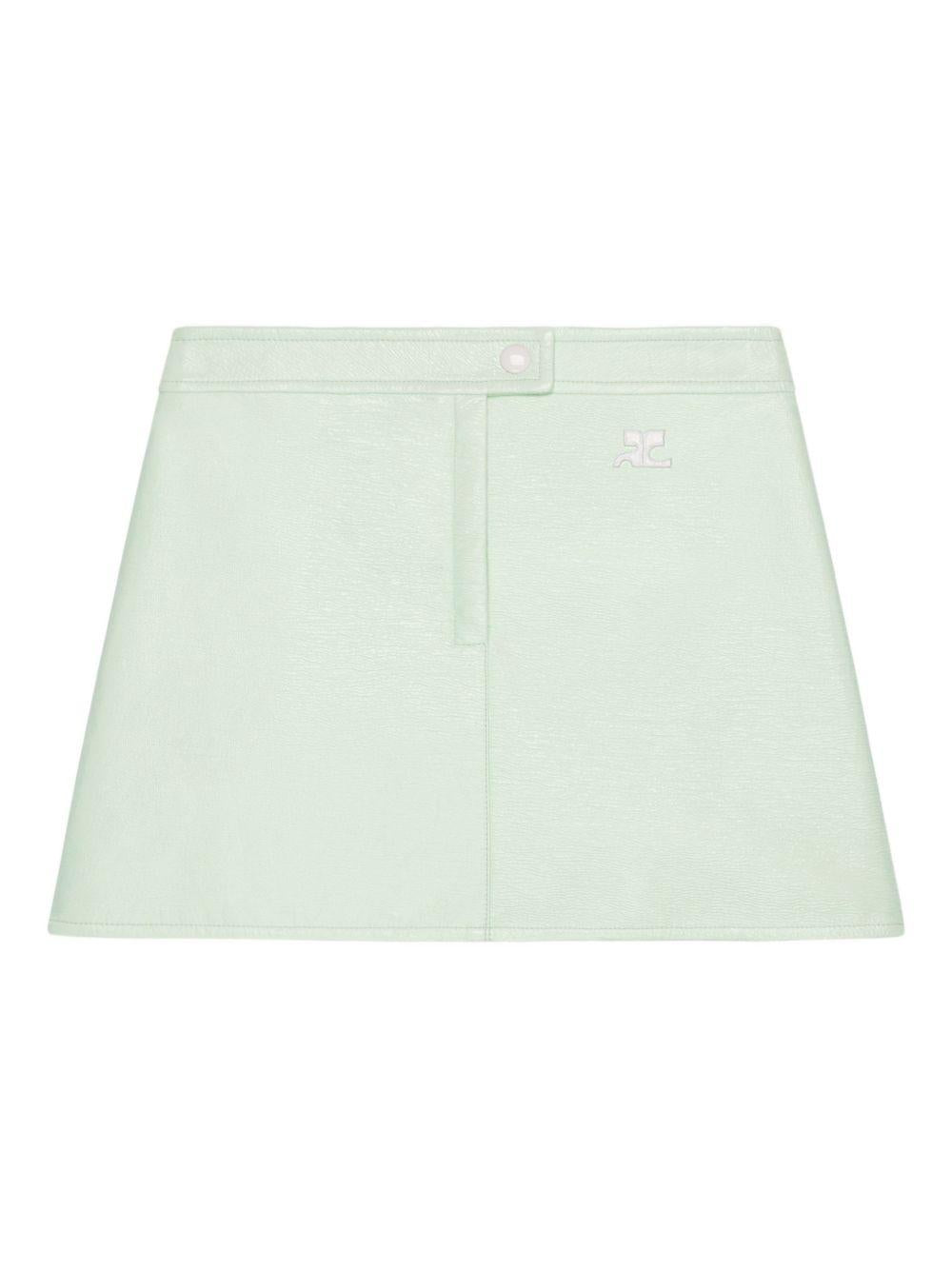 Minigonna Reedition con logo in verde Courrèges - donna 