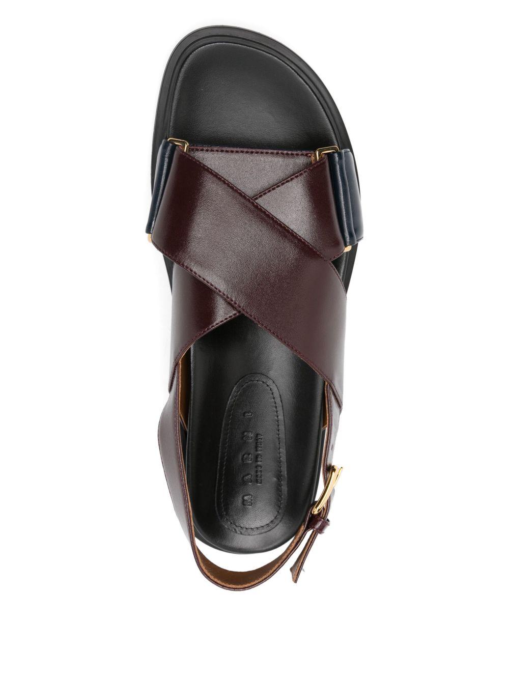 Sandali fb criscross in nero e marrone Marni - donna 