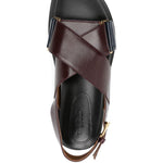 Sandali fb criscross in nero e marrone Marni - donna 