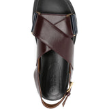 Sandali fb criscross in nero e marrone Marni - donna 