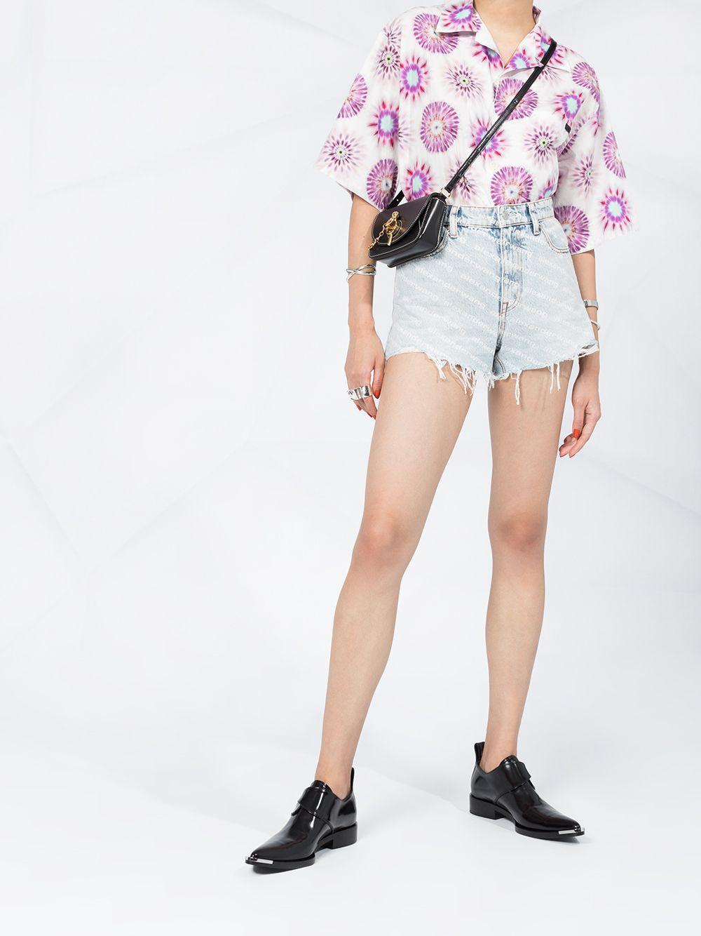 Shorts denim a vita alta Bite in blu Alexander wang  - donna 