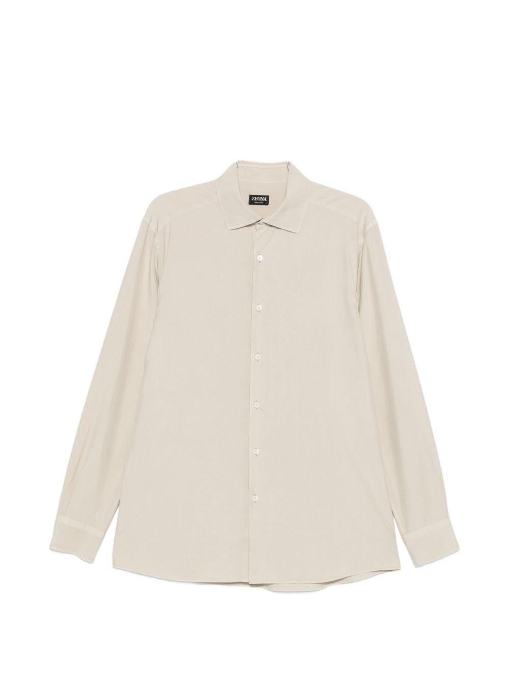 Camicia classica a maniche lunghe in beige Zegna - uomo 