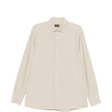 Camicia classica a maniche lunghe in beige Zegna - uomo 