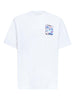 T-shirt girocollo con logo in bianco Casablanca - uomo