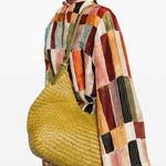 BORSA A SPALLA LUNA MEZZA IN VERDE BAMBOO - DONNA 