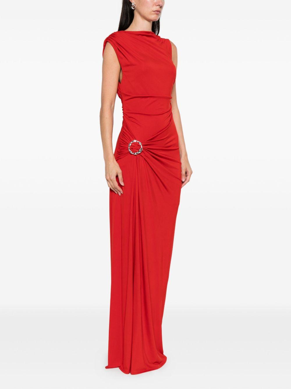 Abito maxi con spacco blaine in rosso Simkhai - donna 
