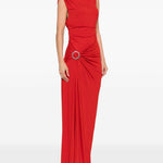 Abito maxi con spacco blaine in rosso Simkhai - donna 