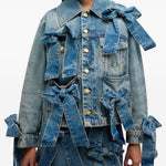 Giacca denim con decorazione in blu Ganni - donna 