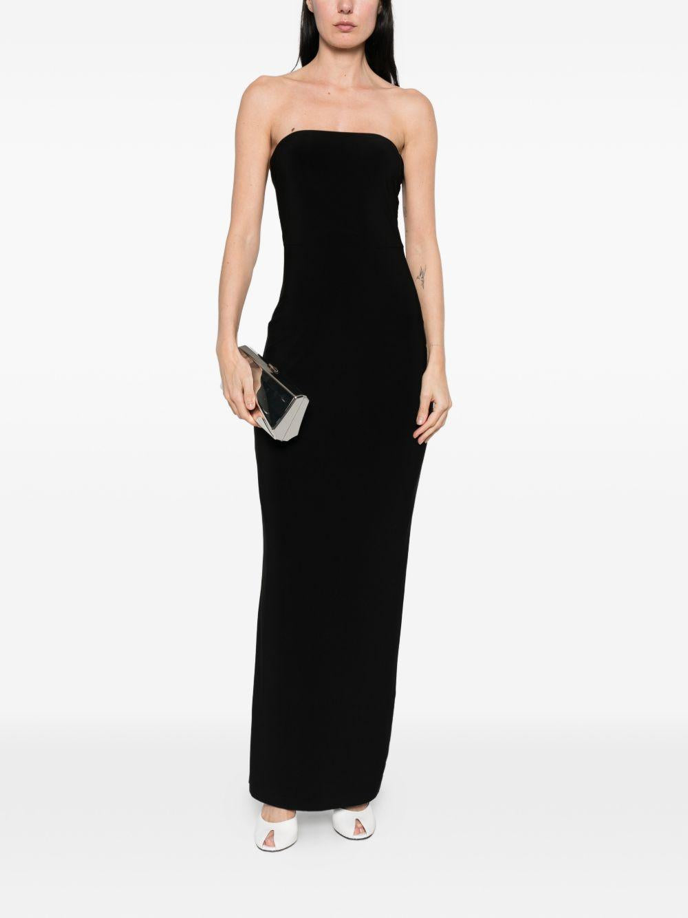 Abito maxi a tubino in nero Norma kamali - donna 