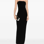 Abito maxi a tubino in nero Norma kamali - donna 