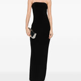 Abito maxi a tubino in nero Norma kamali - donna 