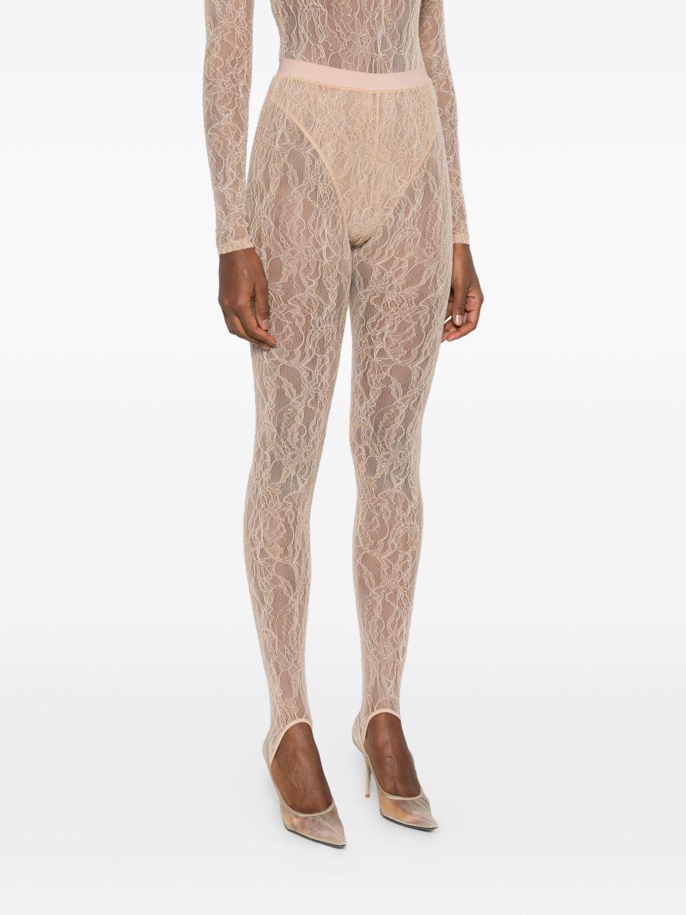 Leggings con staffe in beige Wardrobe.Nyc - donna 