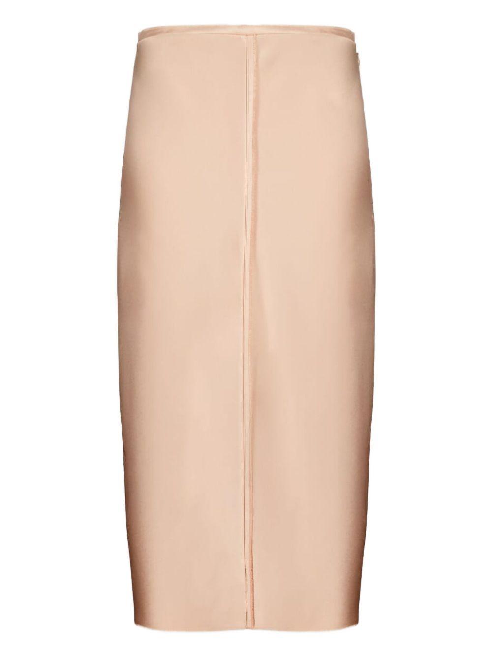 Gonna midi satinata in rosa Ami paris - donna 