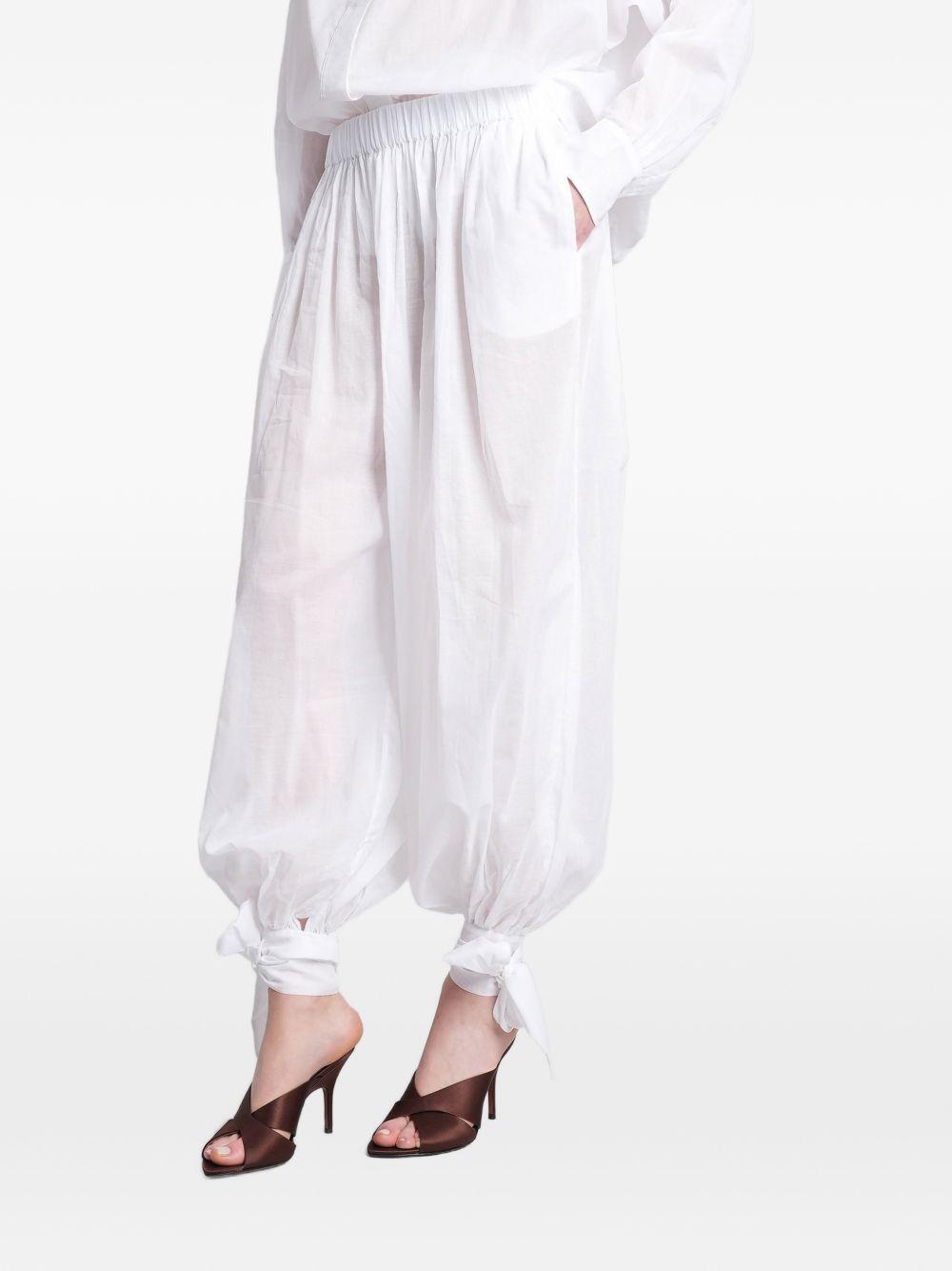 Pantaloni Noor con elastico in vita e chiusura a coulisse in bianco The andamane - donna 