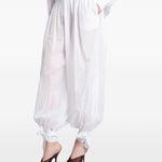 Pantaloni Noor con elastico in vita e chiusura a coulisse in bianco The andamane - donna 