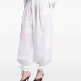 Pantaloni Noor con elastico in vita e chiusura a coulisse in bianco The andamane - donna 