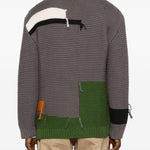 Maglione con dettagli patch in grigio Ymc - uomo 