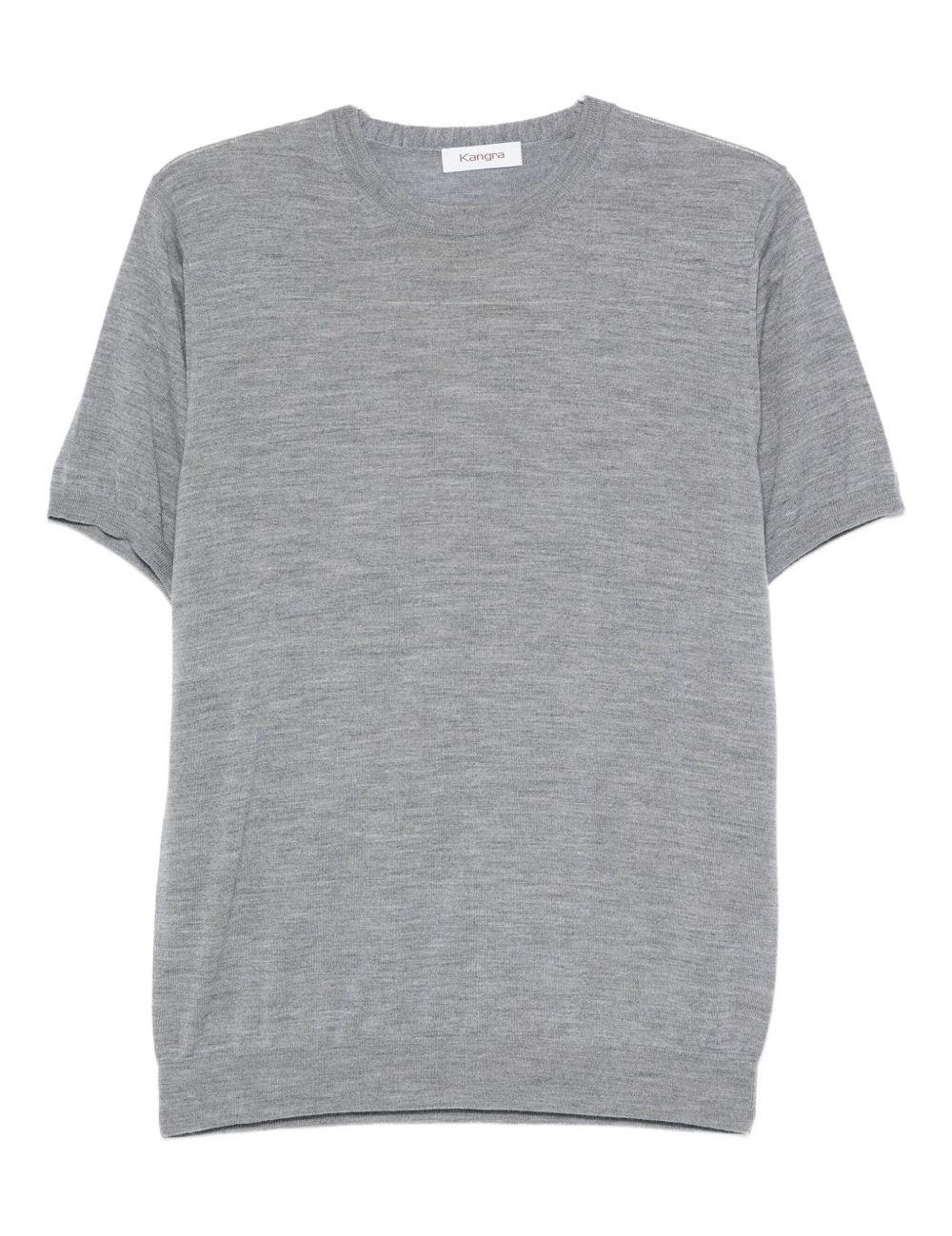 T-shirt girocollo in grigio Kangra - uomo 