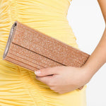 Clutch sweetie con logo in rosa Jimmy choo - donna 