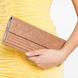 Clutch sweetie con logo in rosa Jimmy choo - donna 