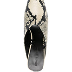 Mules con tacco effetto serpente in beige Khaite - donna 