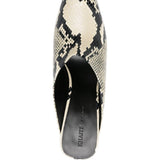 Mules con tacco effetto serpente in beige Khaite - donna 