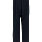 Pantaloni dritti con tasche a pieghe in blu Blazé milano - donna 