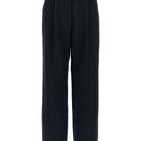 Pantaloni dritti con tasche a pieghe in blu Blazé milano - donna 