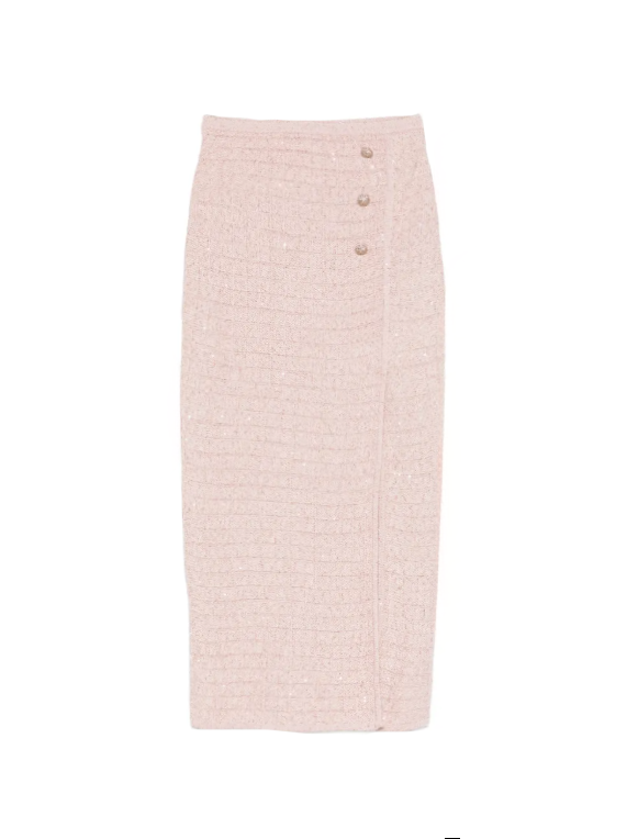 Gona midi con paillettes in rosa Alessandra rich - donna 