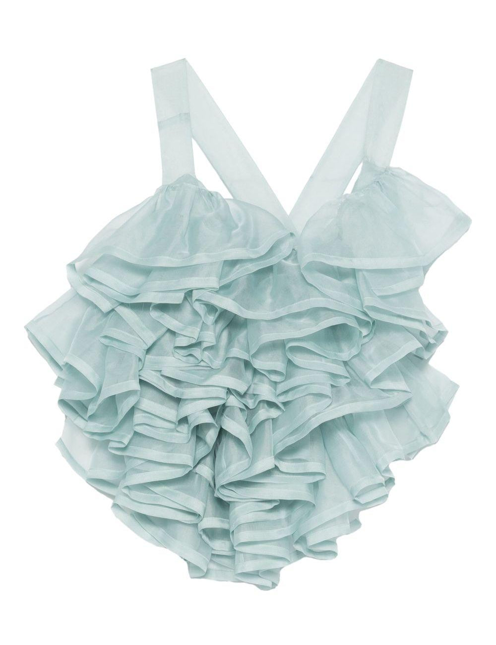 Top con volant in blu Viktor&rolf - donna 