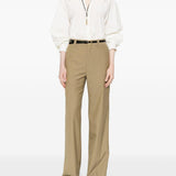 Pantaloni sartoriali dritti con pinces in marrone Lemaire - donna 